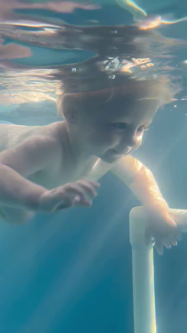 A picture of a 22 month old swimmer from Thistledown Swim Academy